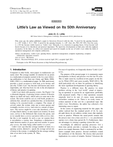 Little’s Law as Viewed on Its 50th Anniversary