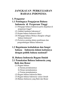Bahasa Indonesia Materi POKOK