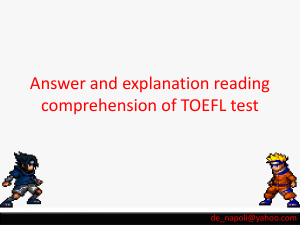 reading toefl discussion