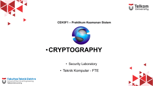1. Cryptography