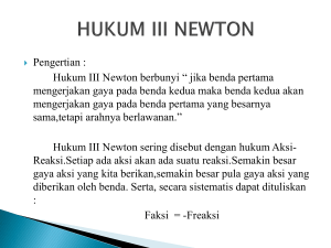 HUKUM III NEWTON