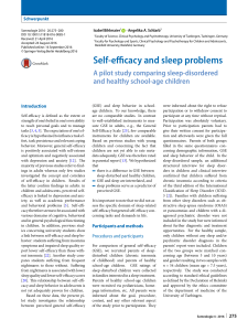 efikasi diri dan tidur