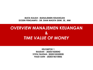 Overview Manajemen Keuangan & Time Value of Money
