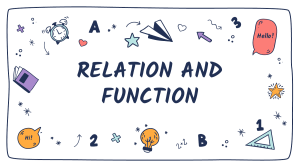 RELATION AND FUNCTION