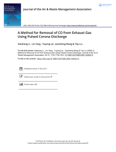 A Method for Removal of CO from Exhaust Gas Using Pulsed Corona Discharge