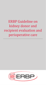 ERBP Guideline on kidney donor and recipient evaluation and perioperative care