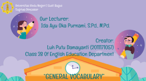 Luh Putu Damayanti 2011171057 General Vocabulary Task 1