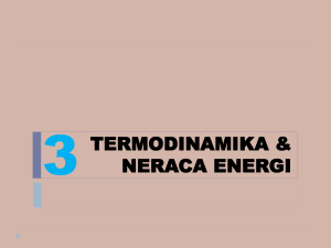 3. Termodinamika  Neraca Energi