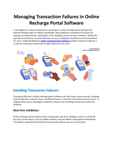 Managing Transaction Failures in Online Recharge Portal Software