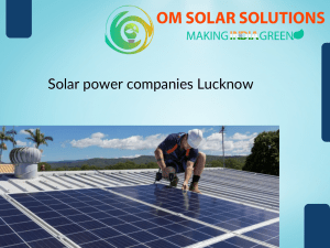 Solar power companies Lucknow