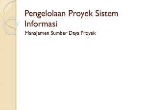 Pengelolaan Proyek Sistem Informasi
