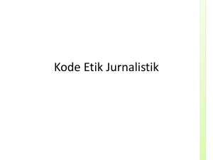 Kode Etik Jurnalistik