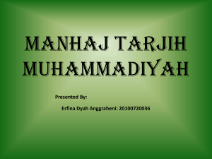manhaj tarjih muhammadiyah