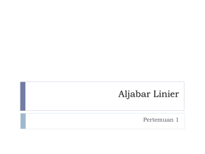 Aljabar Linier