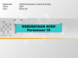 Kebudayaan Aceh - Binus Repository