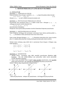 Diktat Aljabar Linear Sistem Persamaan Linear dan Matriks 1