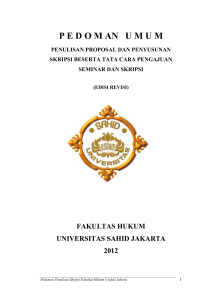 P E D O M AN U M U M - Universitas Sahid Jakarta