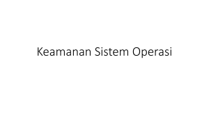 Kemanan Sistem Operasi