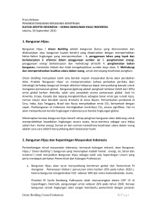 Press Release - Green Building Council Indonesia