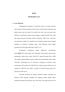 1 BAB I PENDAHULUAN Latar Belakang Pembangunan kesehatan