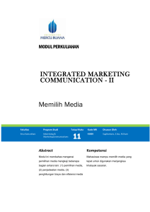 Modul Integrated Marketing Communication II [TM12]