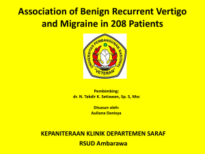 Association of Benign Recurrent Vertigo and