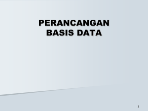 PERANCANGAN BASIS DATA