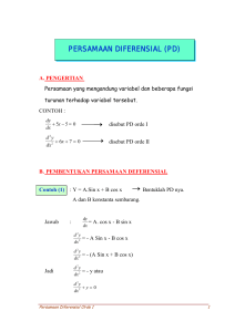 persamaan diferensial (pd)