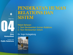pendekatan human relations dan sistem