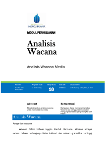 Analisis Wacana - Universitas Mercu Buana