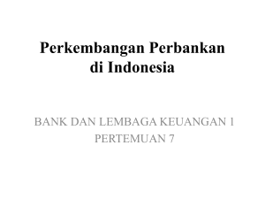 Perkembangan Perbankan.