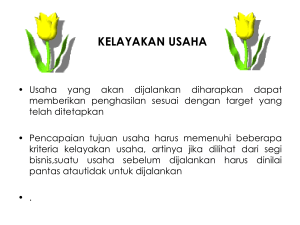 kelayakan usaha - Pendidikan Ekonomi