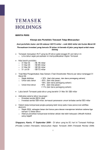 BERITA PERS Kinerja dan Portofolio Temasek Tetap Memuaskan