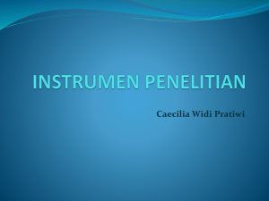 instrumen penelitian - Official Site of CAECILIA WIDI PRATIWI