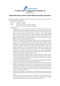 Risalah RUPSLB PT Centratama Telekomunikasi Indonesia Tbk 11