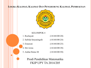 Logika Kalimat, Kalimat Dan Penghubung Kalimat, Pembuktian