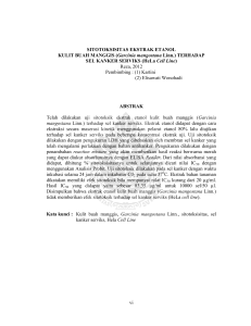 vi SITOTOKSISITAS EKSTRAK ETANOL KULIT
