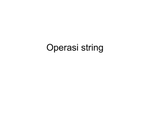 Operasi string - Teknik Elektro UGM