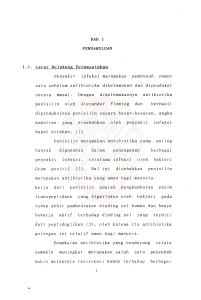 1.1. Latar Belakang Permasalahan Penyakit infeksi merupakan