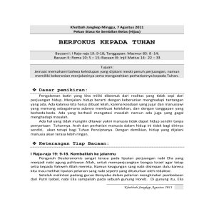 Pengantar untuk Khotbah Jangkep Edisi Mei