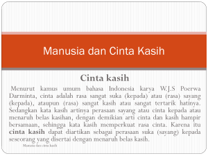 Manusia dan Cinta Kasih