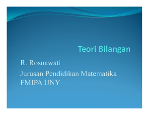 R. Rosnawati Jurusan Pendidikan Matematika FMIPA UNY