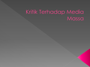 Kritik Terhadap Media Massa