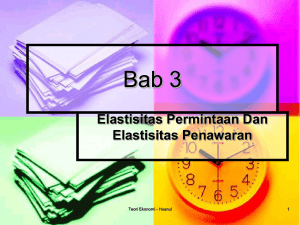 Elastisitas Permintaan