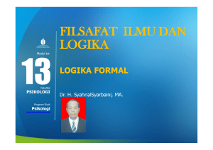 filsafat ilmu dan logika - Universitas Mercu Buana