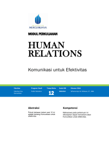 human relations - Universitas Mercu Buana
