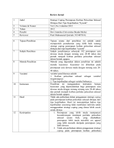 Review Jurnal 1 Judul Strategi Coping Perempuan Korban