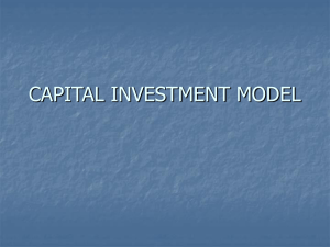 Capital Investment Model