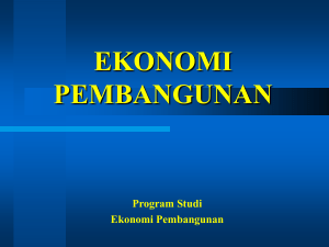 ekonomi pembangunan