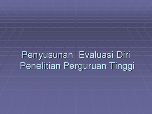 Konsep dan Penyusunan Evaluasi Diri